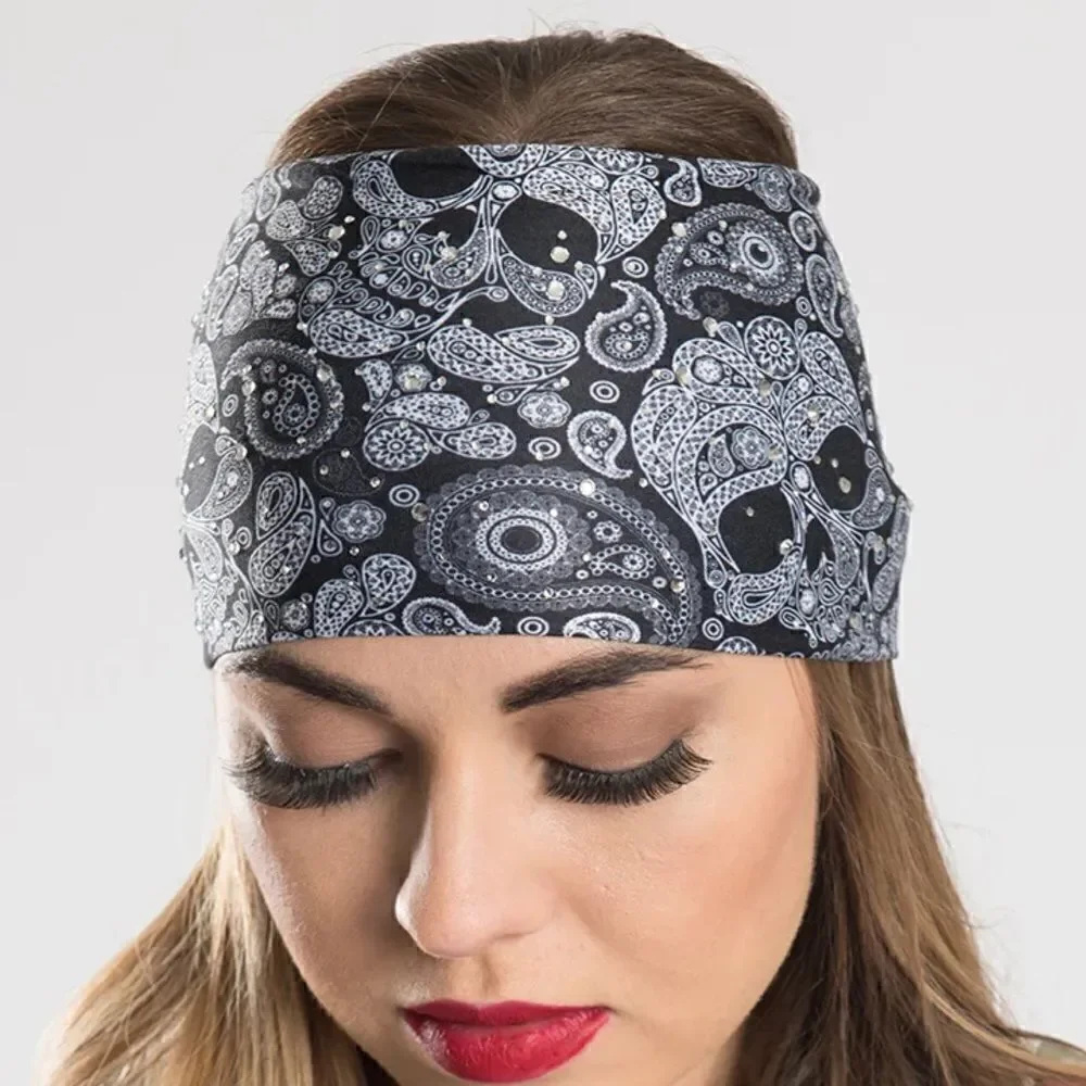 Skull Paisley w/Gems EZ Band